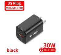 USB Type C chargeur rapide 30W QC PD 3.0 double Port Mini adaptateur Portable pour IPhone 16 15 14 IPad Xiaomi chargeurs muraux rapides Type-C