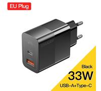 USB Type C chargeur rapide 30W QC PD 3.0 double Port Mini adaptateur Portable pour IPhone 16 15 14 IPad Xiaomi chargeurs muraux rapides Type-C