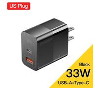 USB Type C chargeur rapide 30W QC PD 3.0 double Port Mini adaptateur Portable pour IPhone 16 15 14 IPad Xiaomi chargeurs muraux rapides Type-C