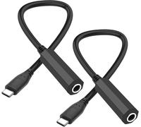 Usb Type C To 1/4 6.35mm Male Usb C To 1/4"" Trs Stereo Jack Audio Aux Adapter For Amplifier,Mixer,Headset,Laptop (2 Pack)
