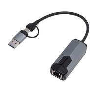 USB Type C to 2.5G Ethernet Adapter 2500Mbps RJ45 Gigabit Network Speed Adapter for Laptop Desktop for Home Office