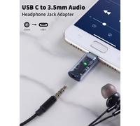 USB Type C to 3.5mm Headphone Adapter,USB Type C to 3.5mm Headphone Jack,USB C DAC Adapter for iPhone Max/Pro/Plus,iPad Pro,Galaxy (2 Pack,Light Blue)