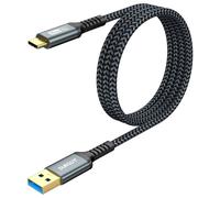 USB Type C to USB 3.1 Gen 2 10Gbps Data Cable and 3A Fast Charging Cable Compatible with Samsung Galaxy S21, SSD, Android Auto -1m