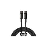 Cable Baseus Tungsten Gold USB type C 100W M/M 2m (Noir)