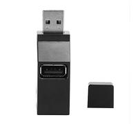 USB Un Séparateur, USB Port Splitter 3 dans 1 USB2.0 Splitter Hub ABS Mini Direct Plug in Accessoires d'ordinateur Extendant (Noir 2.0)