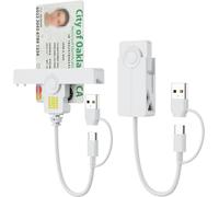 USB + USB-C CAC Card Reader, 2 in 1 Military DOD Common Access Smart Card Reader Compatible with Windows, Mac OS and Linux, Portable Foldable Design