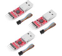 USB vers TTL UART Module convertisseur série,CP2102,HW-598,convertisseur USB-UART pour téléchargement STC 3,3 V et 5 V avec câble de démarrage Compatible avec Arduino (3 PCS)