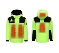 USB Veste Chauffante Hommes Femmes avec 4 Zones Chauffage Doudoune Manteau Chauffant Électrique Lavable intelligent chauffé Blouson Chauffantes pour Ski Pêche Randonnée Plein Air
