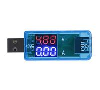 USB voltmètre LCD Couleur ampèremètre mètre Actuel Chargeur multimètre Testeur USB, Blue, Voltmètre
