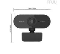 USB Webcam 1080P Autofocus Webcam for Online Chat, Computer Webcam with Built-in Microphone