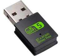 Usb Wifi Bluetooth Adapter, 600Mbps Wifi Key Receiver For Computer Pc Dual Band 2.4 Ghz / 5.8 Ghz + Bluetooth 4.2 Wifi Card, Dongle Driver Free