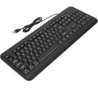USB Wired Ergonomic Keyboard 104 Keys Noiseless Full Size for OS X and 10/8/7 with Plug and Play Convenience Nice processing