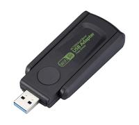 USB Wireless Adapter, High Gain Antenna, Double Band WiFi, 1300mbps Speed, Compact Design, Plug & Play, Featuring Two High-Gain 5dbi WiFi Antennas, Transmission Rate 1300mbps