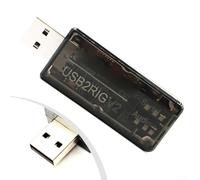 USB2RIG V2 Interface de carte son radio pour Ham Radio FT8 JT65 PSK - Adaptateur USB vers 3,5 mm avec contrôle PTT pour Kenwood, yaesu, icom