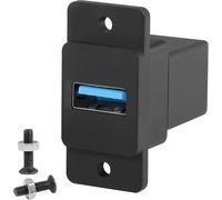 Usb3.0 Rectangulaire Panneau Adaptateur 5Gbps Usb3.0 Femelle À Femelle Panneau Montage Connecteur Usb3.0 Montage Prise Données Module 5V/0.5A Charge, Montage Sur Panneaux, Bureaux,[HDM5233519]