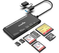 USB3.0 USB C Multi Card Reader, SD/TF/CF/Micro SD/XD/MS 7 in 1 Memory Card Reader/Adapter/Hub for SD SDXC SDHC CF CFI TF Micro SD Micro SDXC Micro SDHC MS MMC UHS-I Cards