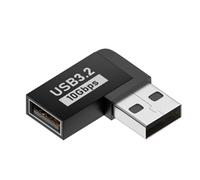 USB3.1 90 Degree Adapter, 2 pack 3.1 USB Male to Female Right Angle Extension Adapter, 3.1/10Gbps Fast Charge Extender Compatible for Hard Drive, keyboard, Laptop,Support 3A Charging Data Transfer