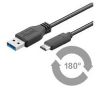 MicroConnect - Câble USB - USB type A (M) pour USB-C (M) - USB 3.1 - 50 cm - moulé - noir