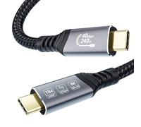 USB4 Thunderbolt 4 3m, Cable USB C Données 40Gbps, PD3.1 240W 48V/5A, 4K@144Hz 8K@60Hz Cable Thunderbolt for Thunderbolt 5, Thunderbolt 3, eGPU, MacBook, Switch, Mac mini, Display USB C,VR