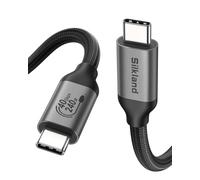 USB4 with Thunderbolt 4 Cable 50cm, 40Gbps Data Transfer, 8K@60Hz 4K@144Hz HDR Video, PD3.1 240W 5A Fast Charge for MacBook, PSSD, iPad, iPhone 16/15 Pro, Docking Stations, Monitor