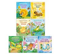 Usborne Life Cycles Collection 7 Books Set by Lesley Sims (One Little Seed, Bee, Chick, Frog, Tree, Butterfly & Raindrop)