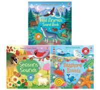 Usborne Sound Books Collection 3 Books Set (Seasons Sounds, Wild Animal Sounds, Seashore Sounds)