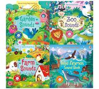 Usborne Sound Books Series 2 Collection 4 Books Set (Farm Sounds, Garden Sounds, Zoo Sounds & Wild Animals Sounds)