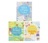 Usborne Travel Activity & Games Tear - Off Pads 3 Books Collection Set (Travel Activity Pad, Pencil & Paper Games & Travel Games Pad)