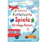 Usborne Verlag 50 Cartes : Jeux colorés pour Les Longs Voyages : avec Stylo effaçable.