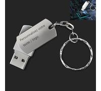 USBpersonnalisées en métal avec Gravure de Texte, Motif, Entreprise ou Logo personnalisé, 32 Go/64 Go/128 Go，USB Flash Drive créatif en métal (32, GB)