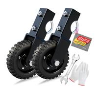 USCaster Lot de 2 roulettes de portail de ferme de 20,3 cm pour éviter de traîner - Roulettes de portail coulissant à maillons de chaîne - Noir