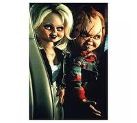 USCMN 5D bricolage pleine ronde diamant peinture mariée de Chucky affiche de film d'horreur point de croix 3D broderie strass décor à la maison-30x40cm