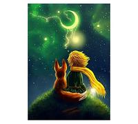 USCMN Nouveau 5D bricolage pleine ronde diamant peinture le petit Prince point de croix 3D broderie strass mosaïque décor à la maison Art-12x16in(30x40cm)