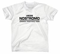 "USCSS Nostromo Alien Film T-shirt, 1 2 3 4, DVD" - blanc - Large