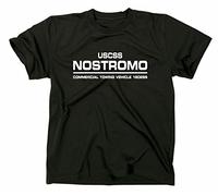 "USCSS Nostromo Alien Film T-shirt, 1 2 3 4, DVD" - noir - Large