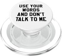 Use Your Word and Don't Talk to Me Stop I'm Overstimulated PopSockets PopGrip pour MagSafe