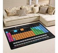 Use7 Couleur Tableau périodique des éléments Tapis Tapis antidérapant Tapis de sol Paillasson pour enfant Salon Chambre à coucher, Tissu, multicolore, 100 x 150 cm(3' x 5' ft)