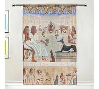 Use7 Custom vintage Égypte ancienne Scène Sheer Panel Rideaux Paire 139,7 x 198,1 cm, 1 pièce moderne de la fenêtre Panneau Collection pour le salon Chambre à coucher Home Decor