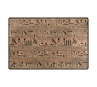 Use7 Égypte ancienne murale Tapis Tapis antidérapant Tapis de sol Paillasson pour enfant Salon Chambre à coucher, Tissu, multicolore, 50 x 80 cm(1.7' x 2.6' ft)