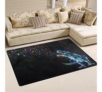 Use7 Tapis antidérapant pour chambre à coucher d’enfant Motif dinosaures et forêt ancienne, Tissu, multicolore, 100 x 150 cm(3' x 5' ft)