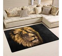 Use7 Tapis antidérapant pour salon/chambre à coucher d’enfant Motif tête de lion africain, Tissu, multicolore, 100 x 150 cm(3' x 5' ft)