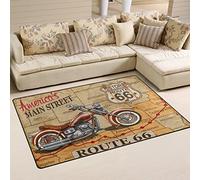 Use7 Tapis de sol antidérapant pour salon, chambre à coucher, motif carte de rue américaine, 50 x 80 cm