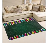 Use7 Tapis de sol antidérapant pour salon, chambre à coucher, motif tableau noir, 100 x 150 cm