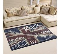 Use7 Tapis de sol antidérapant pour salon, chambre à coucher Motif Union Jack 50 x 80 cm