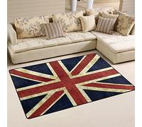 Use7 Tapis de sol antidérapant vintage Union Jack pour salon, chambre à coucher, 50 x 80 cm