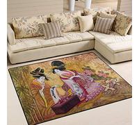 Use7 Tapis japonais vintage en bambou pour salon, chambre à coucher, 203 cm x 147,3 cm