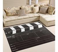 Use7 Tapis noir pour salon, chambre à coucher, 160 x 122 cm