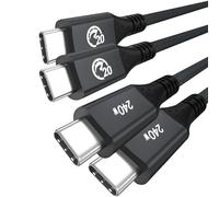 UseBean 240W Câble USB C vers USB C 4.5M (lot de 2), Câble USB 3.2 Gen2X2 Transfert de données 20Gbps 4K@60Hz Type-C PD Charge Rapide,pour iPhone 15 Plus Pro Max MacBook Pro iPad Pro Galaxy S24
