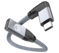 UseBean Câble Extension USB C à Angle Droit 0.2M, 90 Degrés USB C 3.2 Gen 2 20Gbps 100W Charge Rapide, Rallonge Mâle vers Femelle Type C, pour iPhone 16 15, MacBook Air, iPad Pro, Galaxy S25 S24