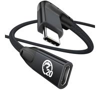 UseBean Câble Extension USB C à Angle Droit 0.5M, Coudé 90 Degrés USB C 3.2 Gen 2 20Gbps PD Charge Rapide,Rallonge Mâle vers Femelle Type C, pour hub, MacBook, iPad Pro, Galaxy S25 S24, iPhone 16 15
